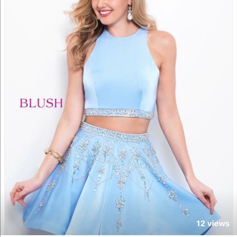 Size 2 Brand New Beautiful Blue, 2 piece dress !!